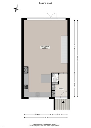 Floorplan - Dolomietstraat 50, 9743 VD Groningen